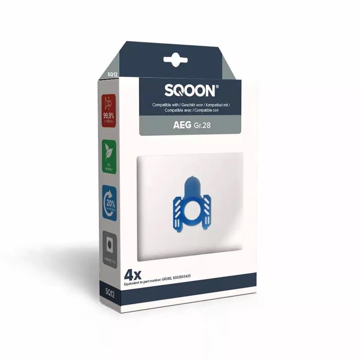 SQOON Stofzuigerzak AEG GR28S doos a 4 stuks — afbeelding 1