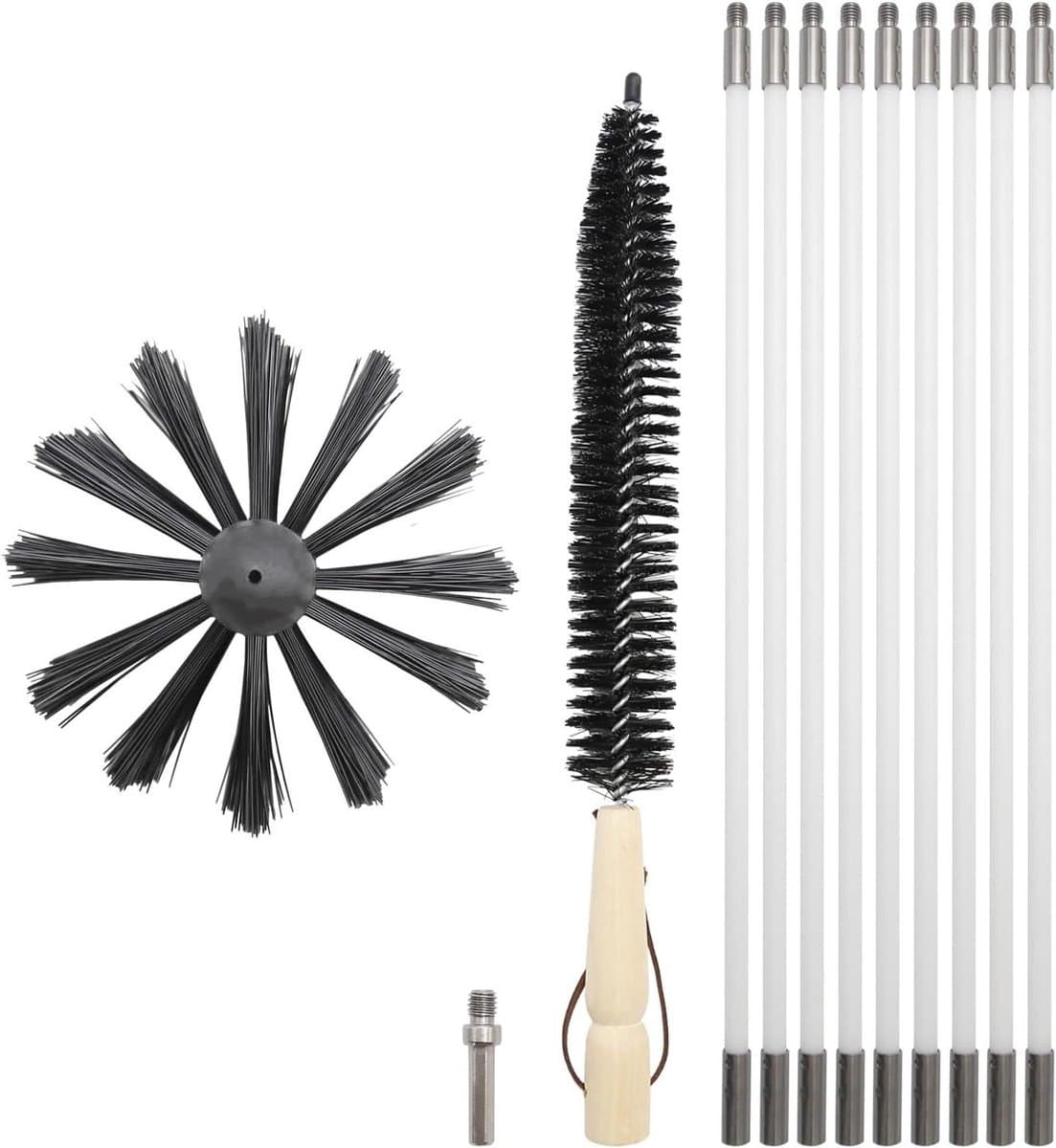 Droger Vent Cleaner - Schoorsteenborstel Kit - Ventilatie Reinigen - Flexibele Staven - 12 Voeten - Zwart — afbeelding 1
