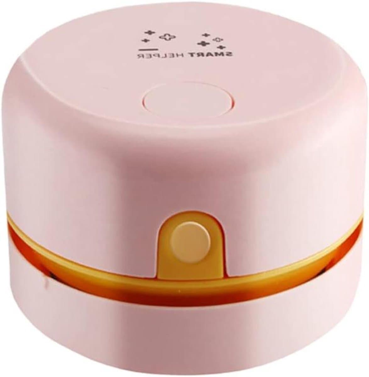 Mini Stofzuiger - Bureau Reiniger - Bureau Schoonmaken - Draadloos Oplaadbaar - 8x6 cm - Roze — afbeelding 1