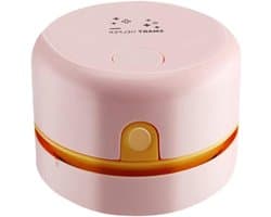 Mini Stofzuiger - Bureau Reiniger - Bureau Schoonmaken - Draadloos Oplaadbaar - 8x6 cm - Roze