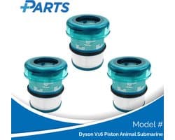 Dyson V16 Piston Animal Submarine Filters (3 Stuks, Plus.Parts® alternatief voor 974676-01)