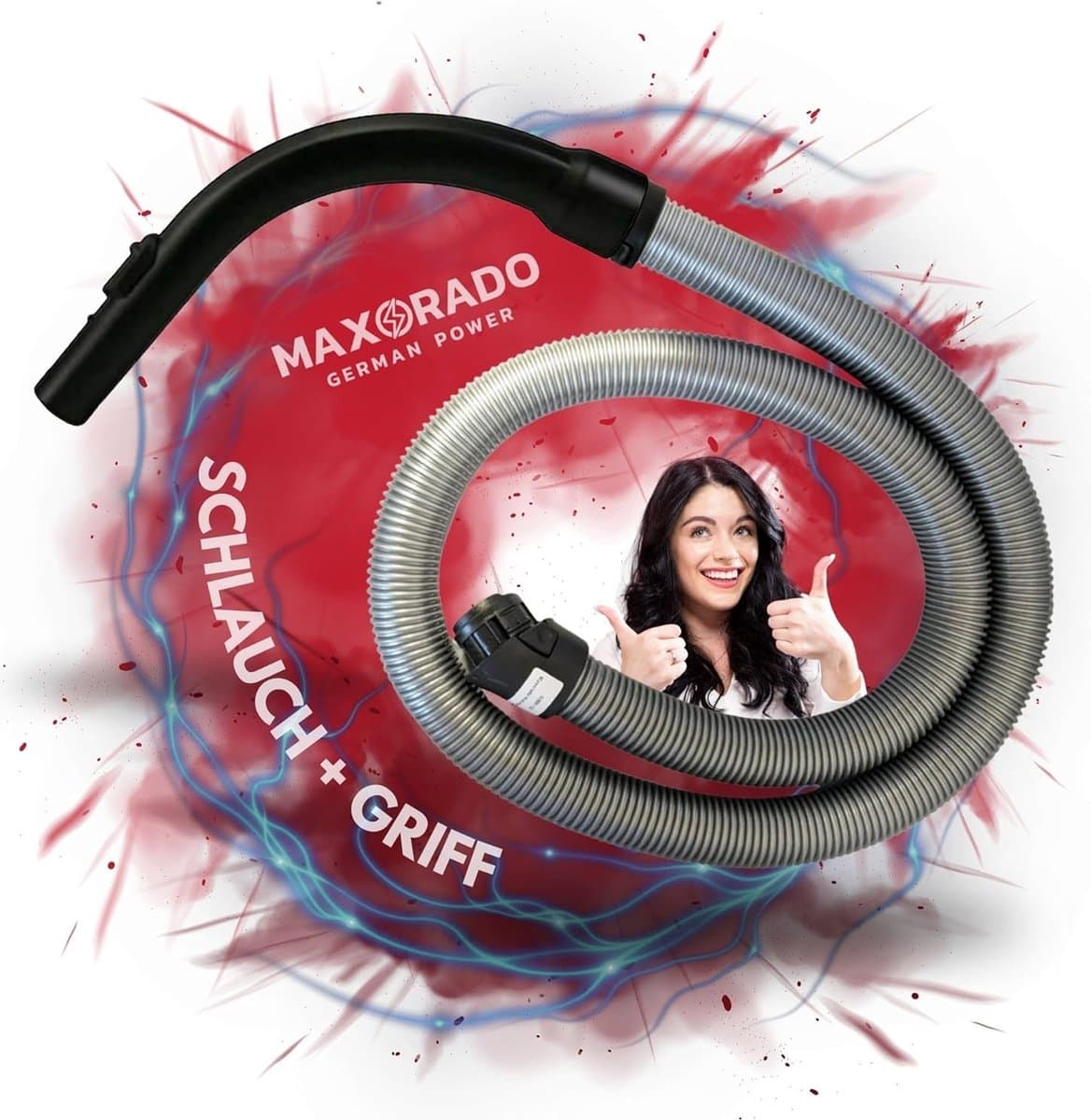 Maxorado Stofzuiger Set 2-delig - Handgreep + Slang geschikt voor Miele C2, C3, Complete, S8 SERIES, 10563760, 7863552, 7863553, 7863554, 7863555 — afbeelding 1