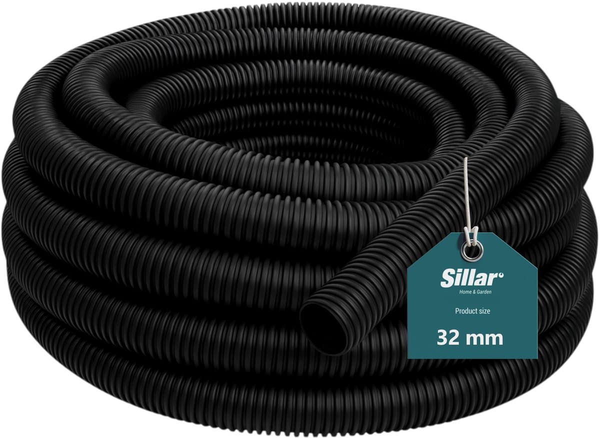Sillar Stofzuigerslang 32mm - Universele Zuigslang voor Stofzuiger – Flexibele – Op Lengte - 6 m (1 m x 6) — afbeelding 1