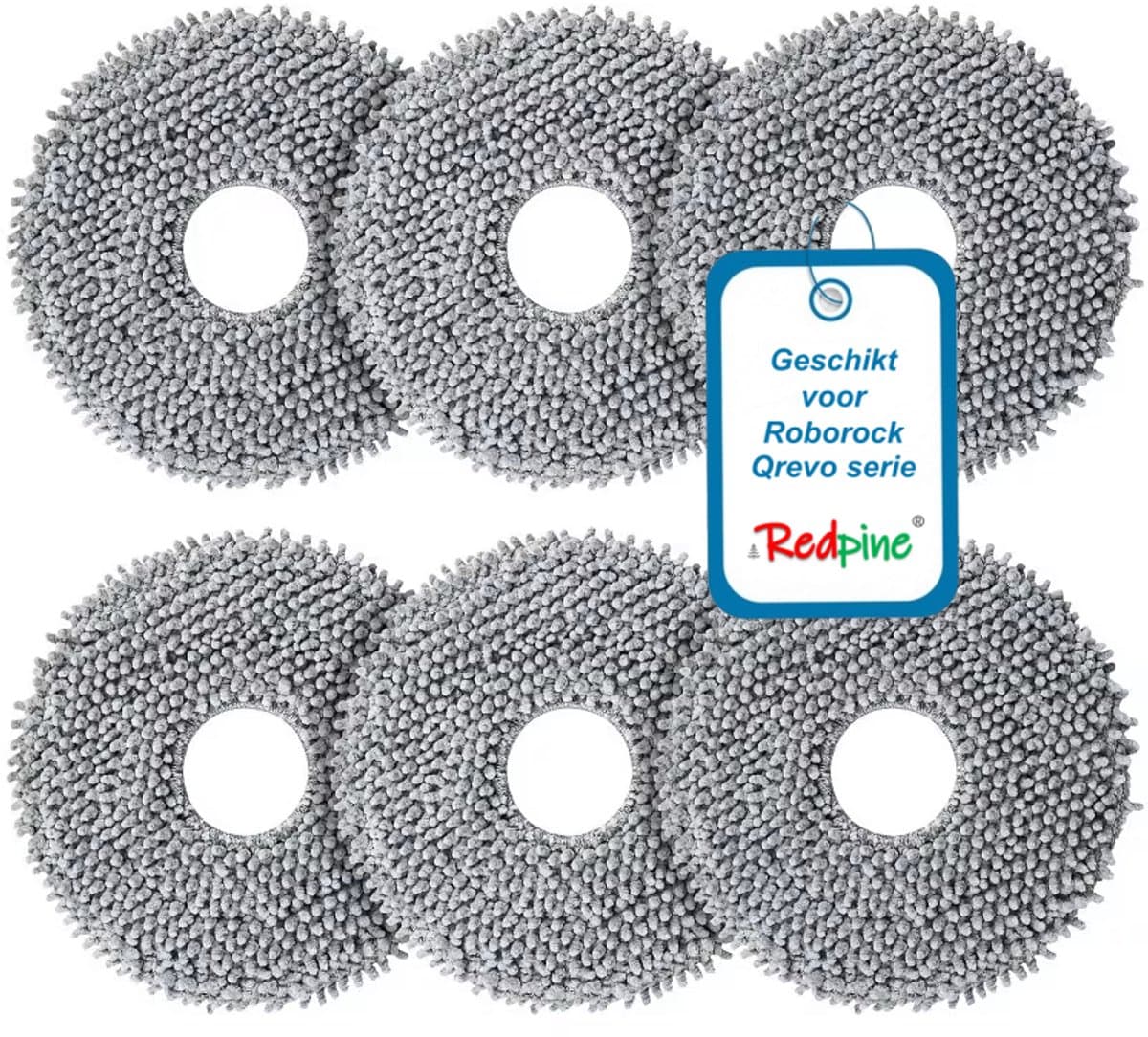 RedPine Wasbare Dweildoeken geschikt voor Roborock Qrevo serie dweilpads vervanging — afbeelding 1