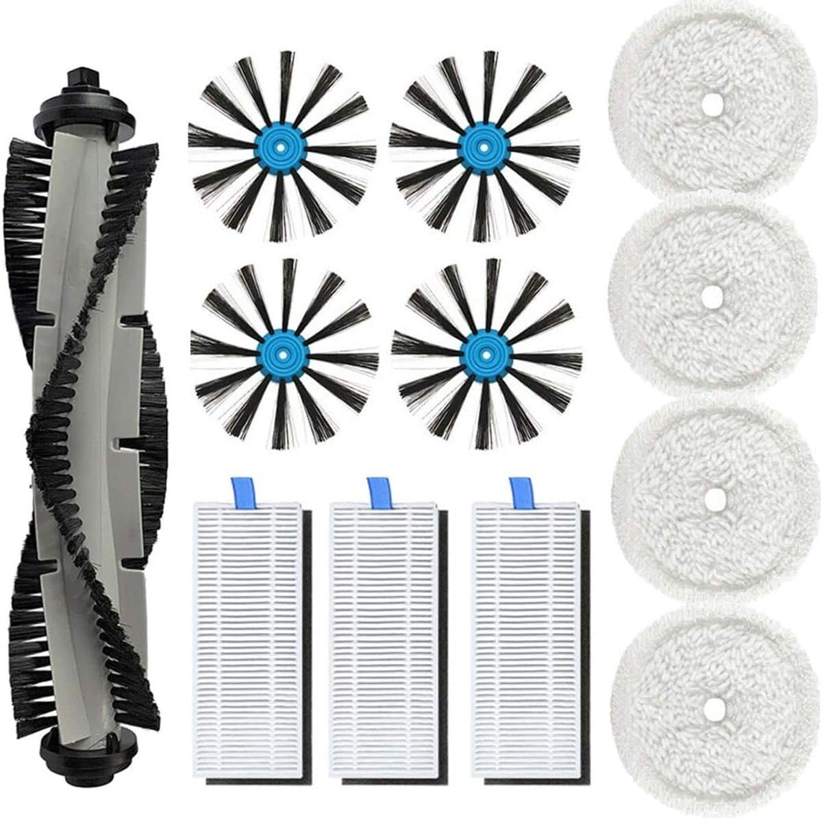 Filter, hoofdborstel, zijborstel en dweil geschikt voor Bissell 3115 EV675 stofzuiger — afbeelding 1
