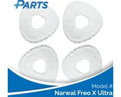Narwal Freo X Ultra Dweilpads (4 Stuks, Plus.Parts® alternatief voor CP-PJ-A00087-00-00)