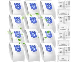 12 stuks stofzuigerzakken voor Miele GN stofzuigers, compatibel met Miele GN 3D Airclean Efficiency Stofzakken Classic C1 Complete C2 C3, S600, S2000, S5000 en S8000 serie (12 zakken + 4 filters)
