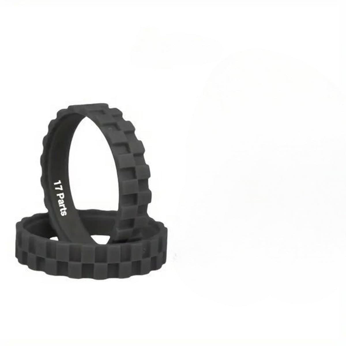 17 Parts – 2 Stuks Wielbanden Geschikt voor iRobot Roomba – Compatibel met Series 500, 600, 700, 800, 900, e5, i7, j7 & j9 – Antislip Rubberen Banden – Stil & Duurzaam – Vervangende Accessoires voor Robotstofzuiger — afbeelding 1
