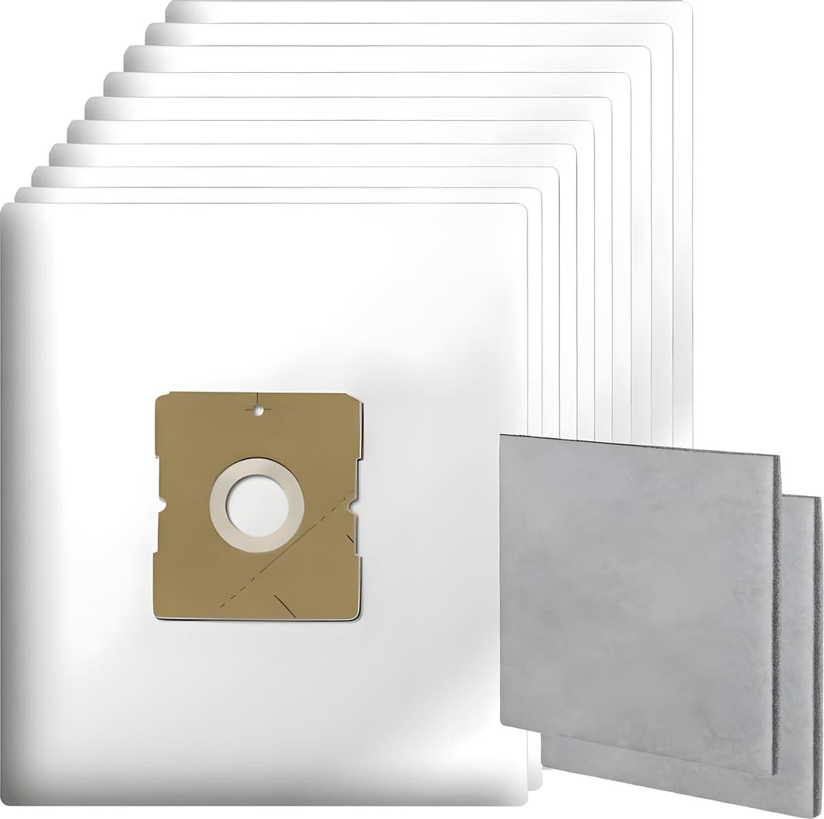 10x Stofzuigerzakken en 2x motor filter geschikt voor Inventum ST307 ST308 stofzuigers - Vervanging stofzakken SZ300 21200900119 en 21200900010 — afbeelding 1