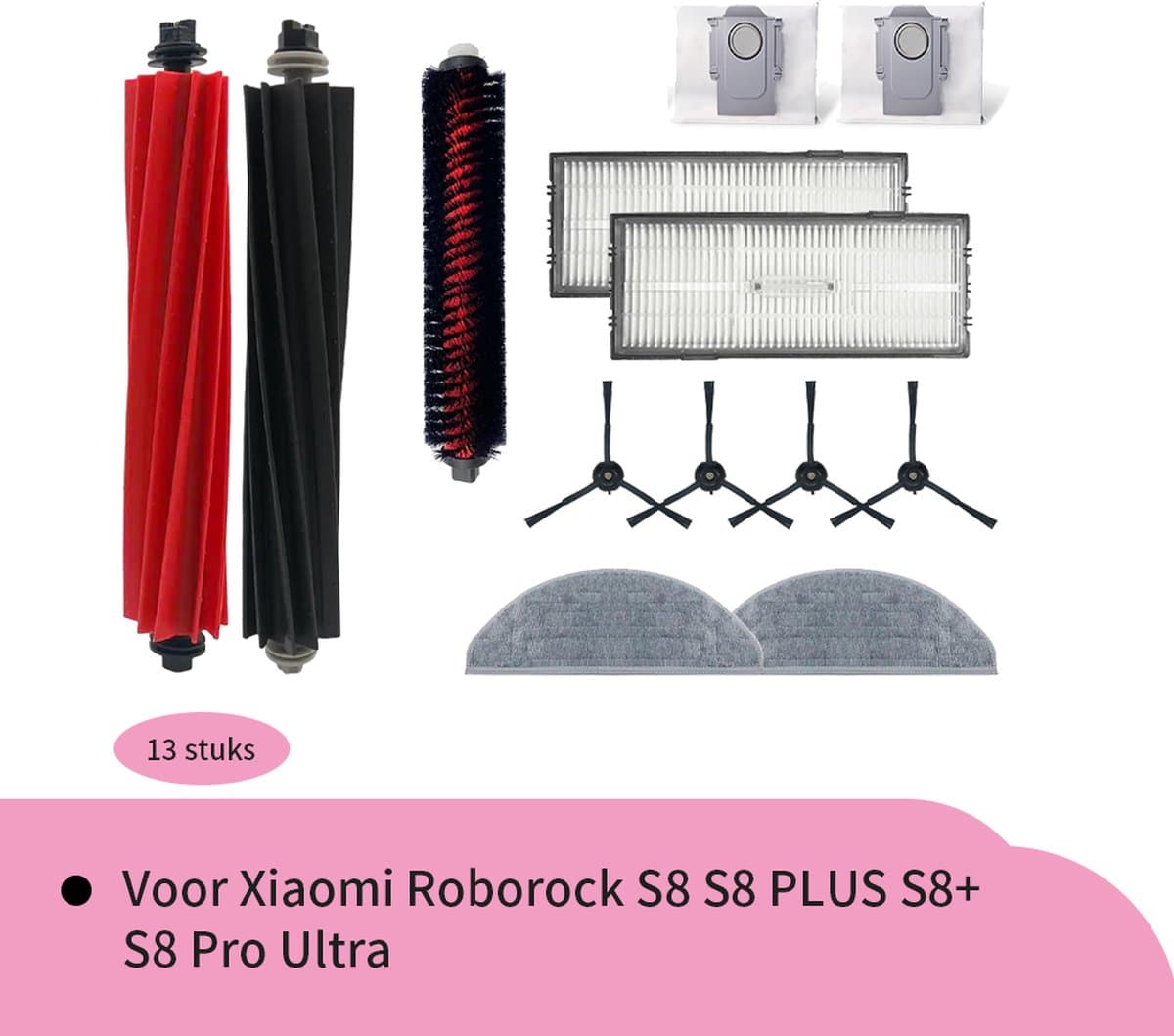 Replacements® Onderdelen geschikt voor de Roborock S8 stofzuiger - 13-delig — afbeelding 1