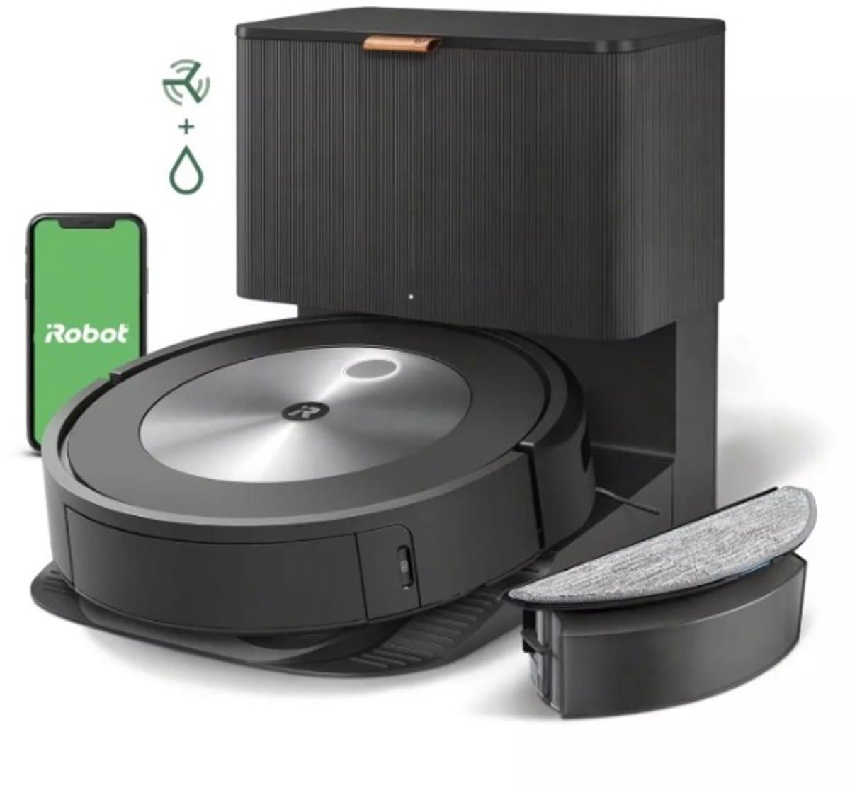 iRobot Roomba Combo j5+ Robotstofzuiger met Dweilfunctie - Objectdetectie en vermijding - Leegstation - Ideaal voor Huisdieren - j5578 — afbeelding 1