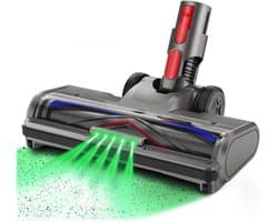 Stofzuigermond - Geschikt voor Dyson steelstofzuiger - Dyson V7,V 8,V10,V11,V15,SLIM - Led - Universele Stofzuigermond - Wasbare borstel - Zwart