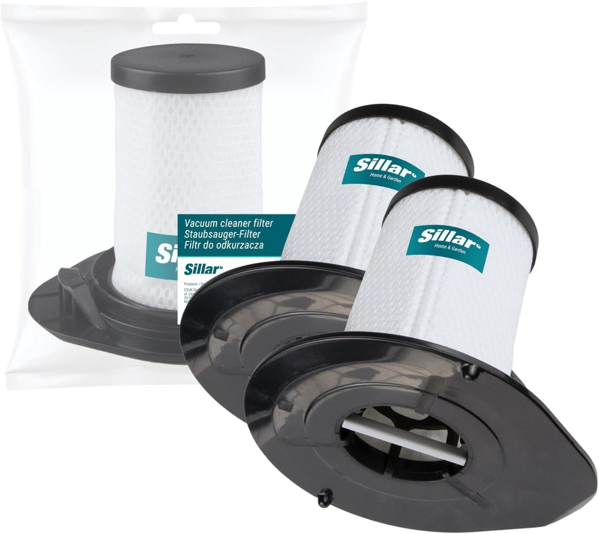 Sillar set 2 stofzuigerfilters, wasbaar filters, compatibel met Rowenta Tefal Air Force 360 Flex 460 560, vervangers voor ZR009002 — afbeelding 1