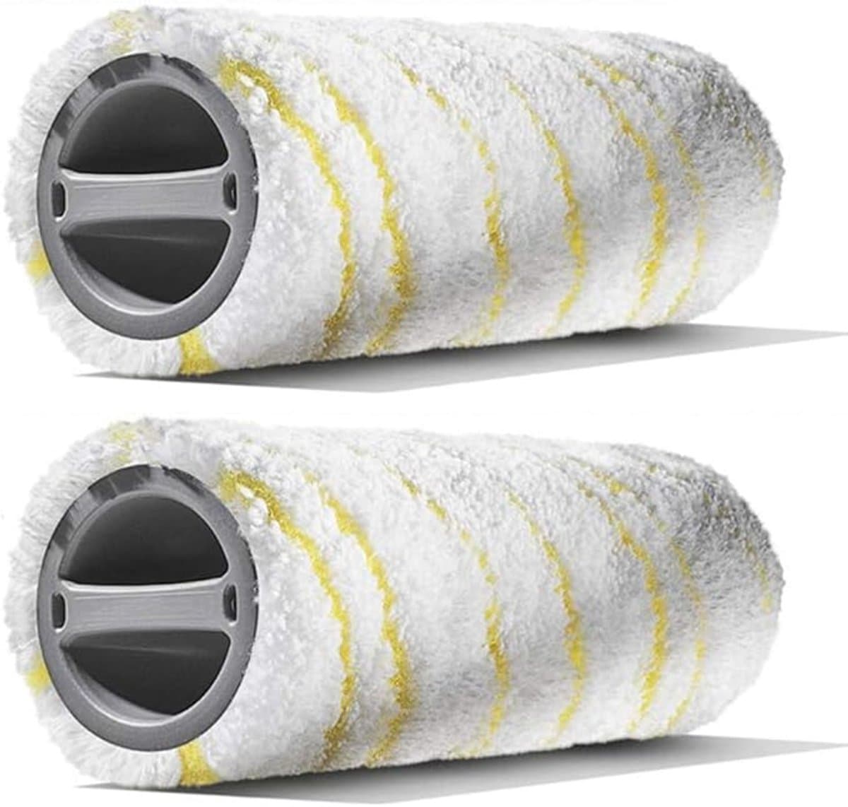 Vervangingsrollen - 2 Stuks - Microvezelrollen - Floor Cleaner Accessoire - Universeel Vloerreinigingsmiddel - Geschikt Voor De Kärcher Fc 3, Fc 5, Fc 5 Snoerloze En Fc 7 Snoerloze Vloerreinigers — afbeelding 1