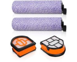 Dailygoods- Borstelrol Set - 2 Microvezel Borstelrollen - 2 HEPA-Filters - Geschikt voor Shark HydroVac XL - Antiklit Technologie - Wasbaar en Herbruikbaar - Stofzuigerborstel