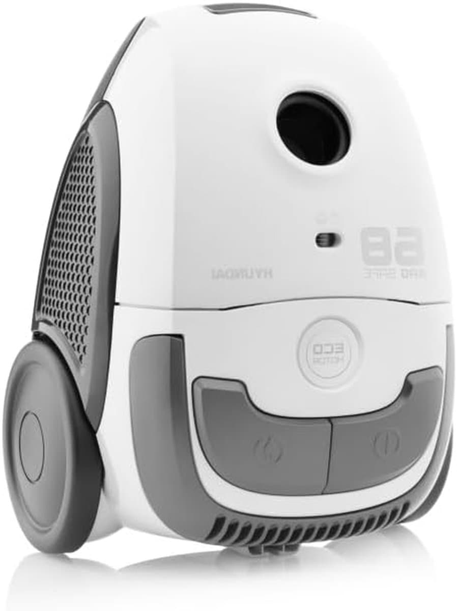 Stofzuiger met zak - Cilinderstofzuiger - Huishoudelijk schoonmaken - ECO-motor energiebesparend - 2 Liter - Wit/grijs — afbeelding 1