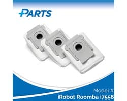 iRobot Roomba i7558 Stofzakken (3 Stuks, Plus.Parts® alternatief voor 4626194 / 4640235)