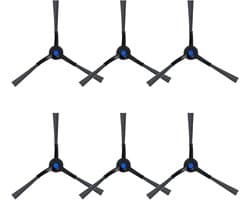 Ronte - Reserveonderdeel zijborstels voor robotstofzuiger, set van 6 - Ecovacs Deebot T50 Pro Omni/T50 Max PRO OMNI/T50 Omni/X8 PRO OMNI/X8 Omni - Stofzuiger accessoires - Duurzame borstels - Vervangingsonderdeel
