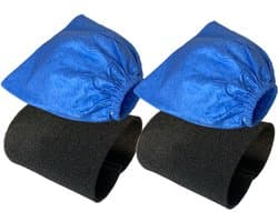 Filterset voor nat- en droogstofzuiger - geschikt voor Kärcher WD 2, WD 3, WD 4 - met 2 textielfilterzak en 2 nat/schuimfilter - 4 stuks