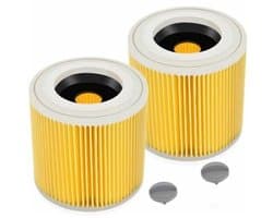 2x Patroonfilter geschikt voor Kärcher WD1, WD2, WD3 en A series - Vervangt 6.414-552.0 - Filter