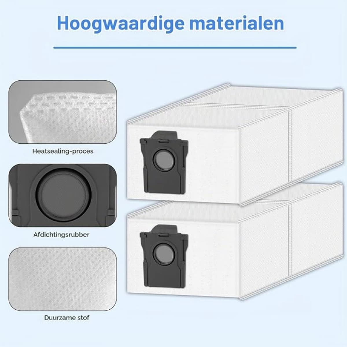 10 Stofzuigerzakken voor Dreame L10s/L20/L40/X40/X50/X60 Ultra, D10 Plus Gen 2, Aqua10, Mova P10 Pro/V50/S20 Ultra - Vervangende Stofzakken — afbeelding 1