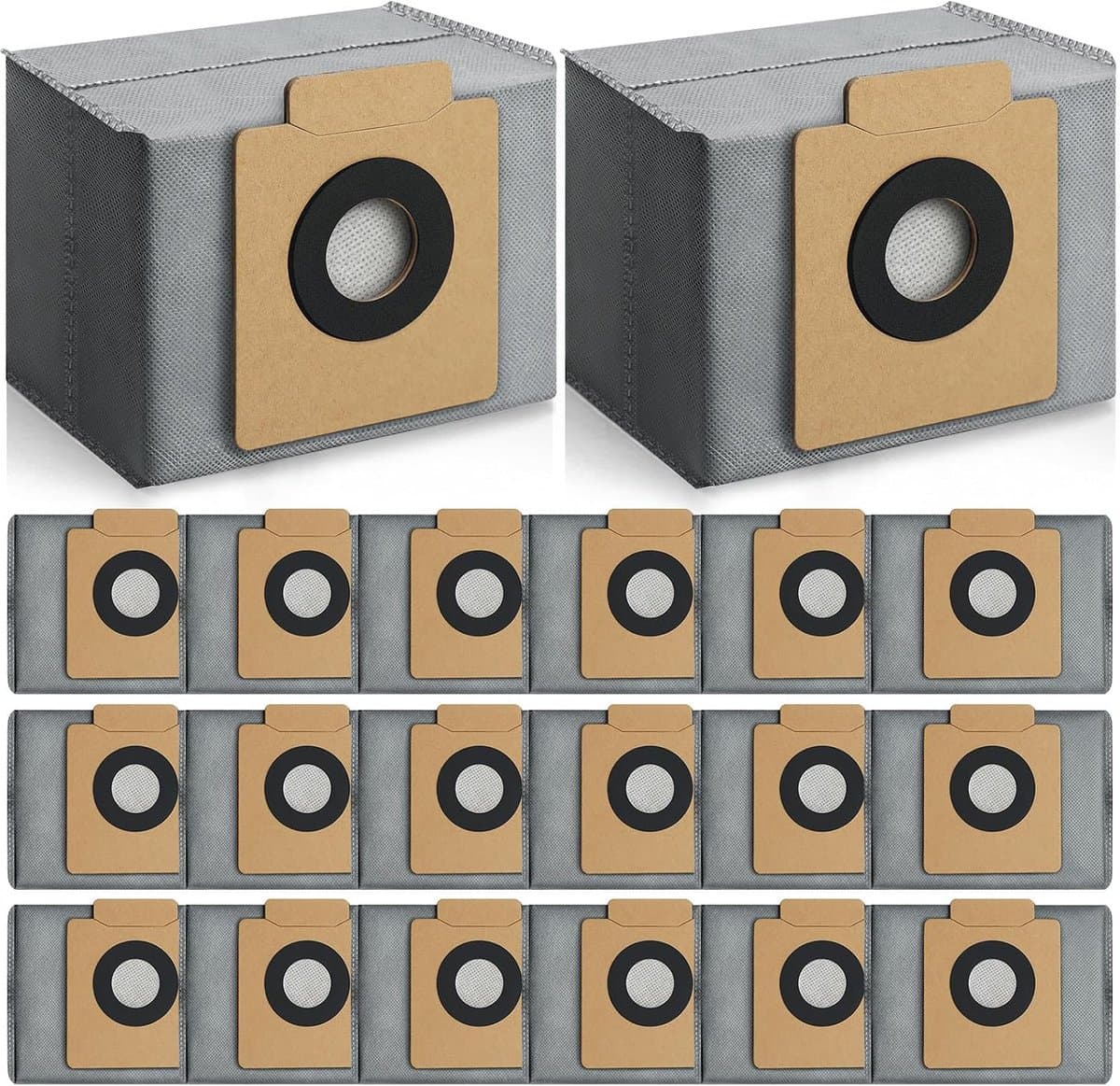 20 stuks stofzakken geschikt voor Eufy X10 Pro Omni & X8 Pro robotstofzuiger zelfleegende station - 4-laags filtratiesysteem - vervangingszakken met grote capaciteit — afbeelding 1