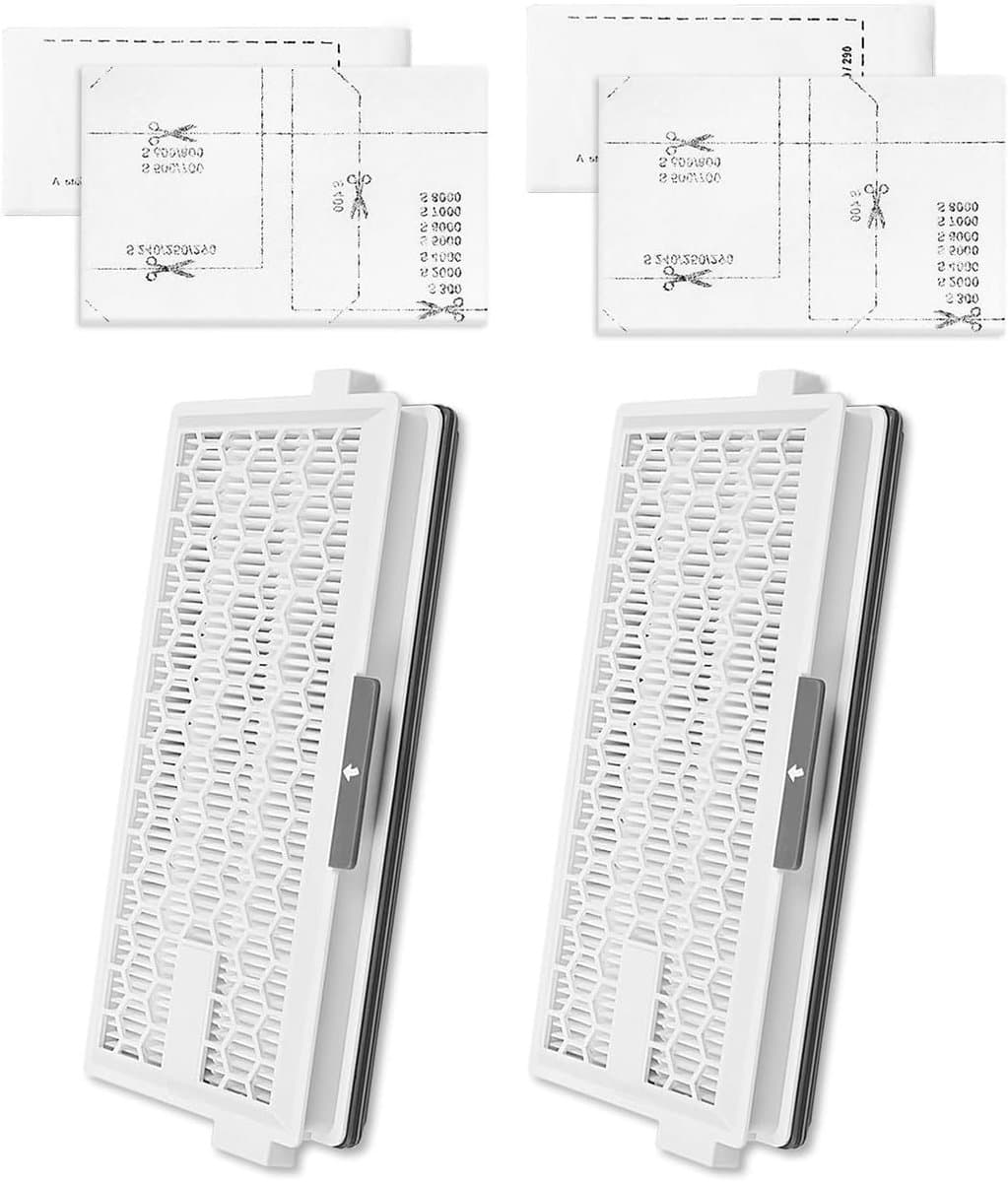 4 stuks - 2 filter en 2 sets Filterkatoens - Voor Miele stofzuigers, Ideaal Hepa Airclean 50 accessoires voor Miele Complete C3 & C2, Compact C1 & C2 , GN Hycean3D, S8340, S6 ,AH50, S3 — afbeelding 1