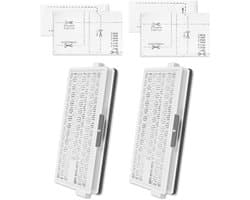 4 stuks - 2 filter en 2 sets Filterkatoens - Voor Miele stofzuigers, Ideaal Hepa Airclean 50 accessoires voor Miele Complete C3 & C2, Compact C1 & C2 , GN Hycean3D, S8340, S6 ,AH50, S3