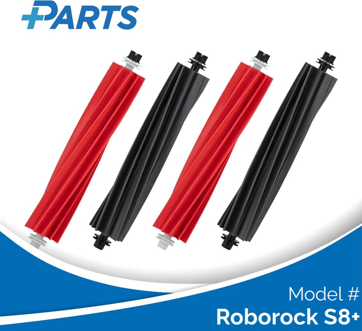 Roborock S8+ Borstels (4 Stuks, Plus.Parts® alternatief voor 8.02.0199) — afbeelding 1