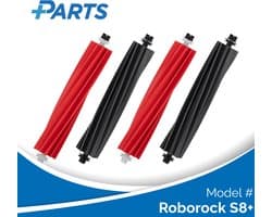 Roborock S8+ Borstels (4 Stuks, Plus.Parts® alternatief voor 8.02.0199)