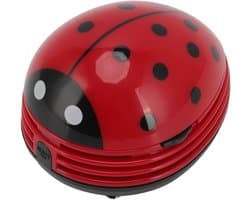 Mini Stofzuiger - Desktop Reiniger - Bureau Opruimen - Roterend Ontwerp - Compact Formaat - Rood