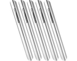 Kruimelveger Set - Tafelreiniger Rvs - Tafel Schoonmaken - Met Handige Clip - 5 Stuks - Zilver