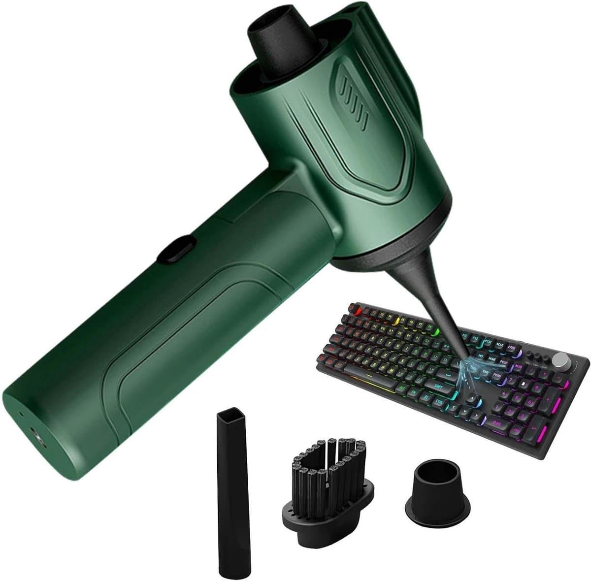 Elektrische Bladblazer - Stofverwijderaar - Apparaten Reinigen - 3-in-1 Functie - 18 cm - Groen — afbeelding 1