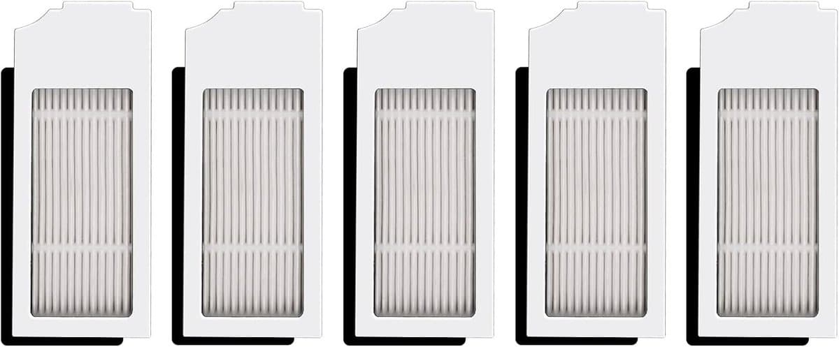 (5 Stuks) N20 Plus wit HEPA-Filter, Geschikt voor Ecovacs Deebot N20 Plus/ N20 Pro Plus/ X1 Omni/X1 Omni/T10 Plus/T10 Turbo/T10 Omni, Robotstofzuiger, Filterset, Robotstofzuiger, Vervangingsfilter — afbeelding 1
