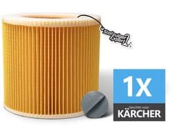 1x Filter geschikt voor KÄRCHER WD1, WD2, WD3, MV2 en MV3 stofzuigers - F6 Klasse Cilinder filter / Lamellenfilter ontworpen en geschikt voor Karcher stofzuigers