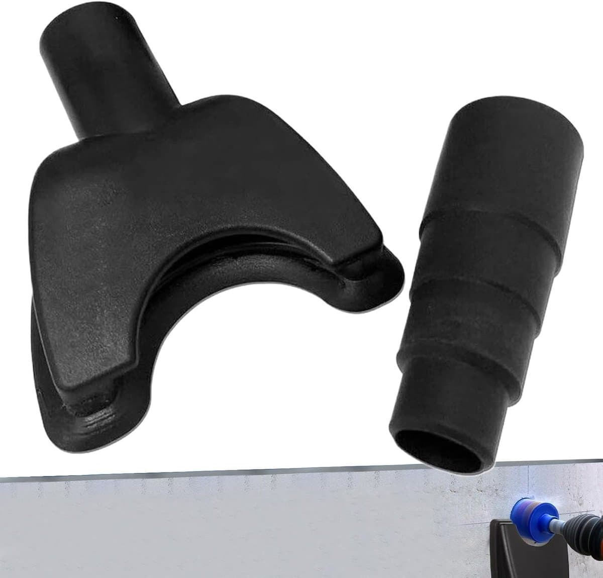 Boorstofvanger - Stofafzuiging Tool - Stofvrij Boren - Efficiënte Zuigkracht - 15 x 8 x 6 cm - Grijs — afbeelding 1