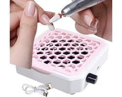 Mini stofzuiger nagels - Manicure tool - Nagelstof afzuigen - Draagbaar en stil - 16 x 16 x 6 cm