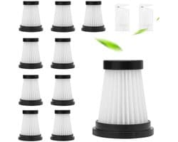 10 vervangende HEPA-filters Geschikt voor de draadloze Moosoo K12 Pro K13 stofzuigers en de Geniu-Invictus One K13 Pro handstofzuigers, filteraccessoires
