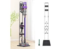 Stofzuiger standaard - Houders beugel - Opbergen accessoires - Geen wandbeschadiging - 444 x 2339 x 98 cm - Zwart