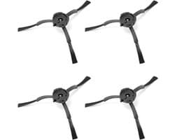 4 stuks veegrobot zijborstel Geschikt voor Roborock Series inclusief S8 Pro Ultra/S7 Max Ultra/Q Revo/S7 MaxV/S7/Q7Max/Q8 Max/S8/Q7/S6/S5/S4/E-serie (zwart)