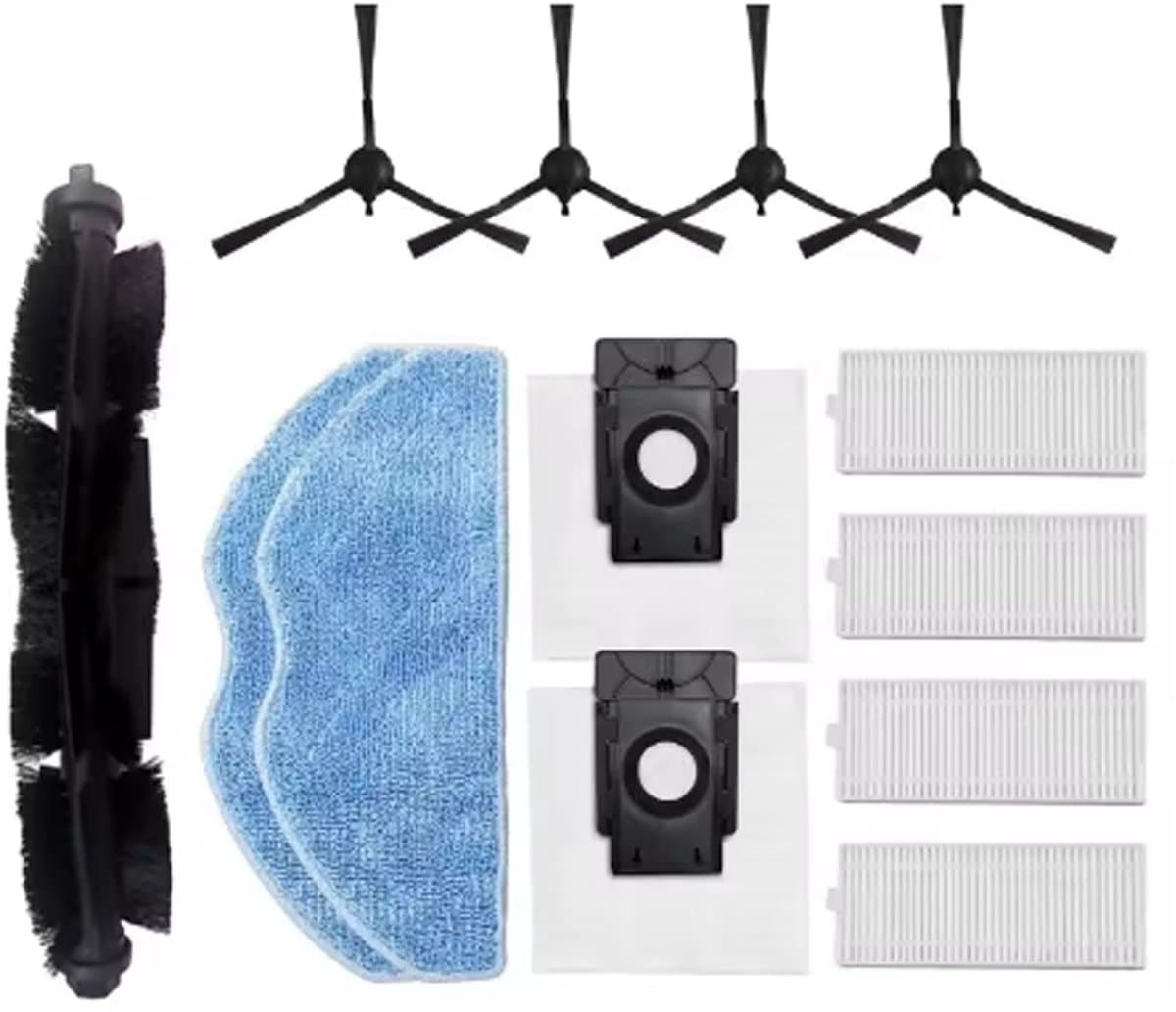 Geschikt voor 360 S8 S8Plus robotstofzuiger onderdelen, 13 stuks: hoofdborstel, zijborstel, filtermopdoek. Geschikt voor 360 S8 Plus robotstofzuiger onderdelen. — afbeelding 1