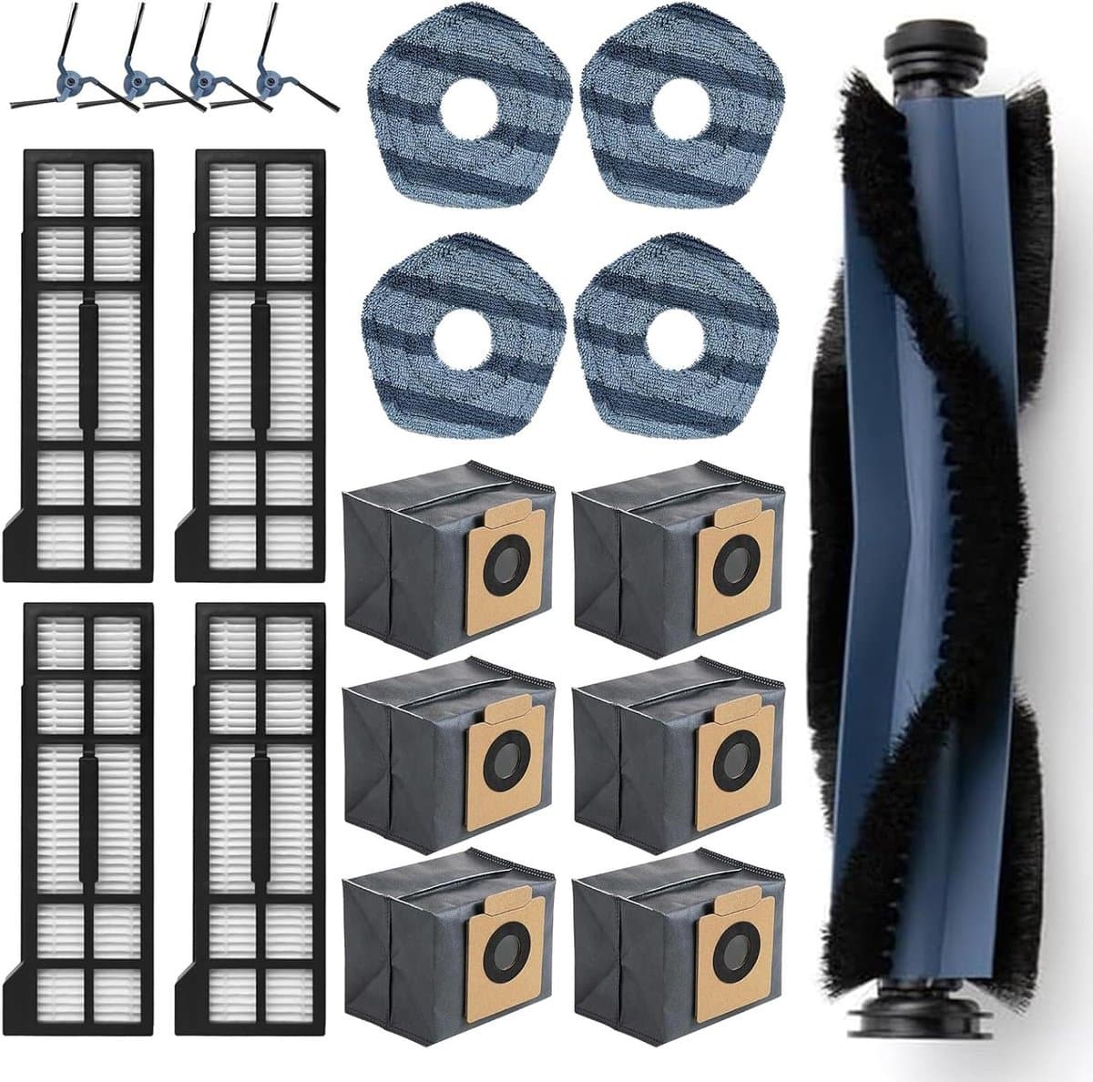 Cosensi - Accessoiresset voor stofzuigerrobot: hoofdborstel, zijborstels, HEPA-filters, reinigingsdoeken en stofzakken - Vervangende onderdelen & accessoires — afbeelding 1
