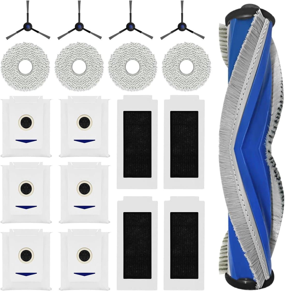 Cosensi - Accessoireset voor robotstofzuiger: rubberen borstel, filters, reinigingsdoeken, zijborstels, stofzakken. — afbeelding 1