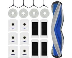 Cosensi - Accessoireset voor robotstofzuiger: rubberen borstel, filters, reinigingsdoeken, zijborstels, stofzakken.