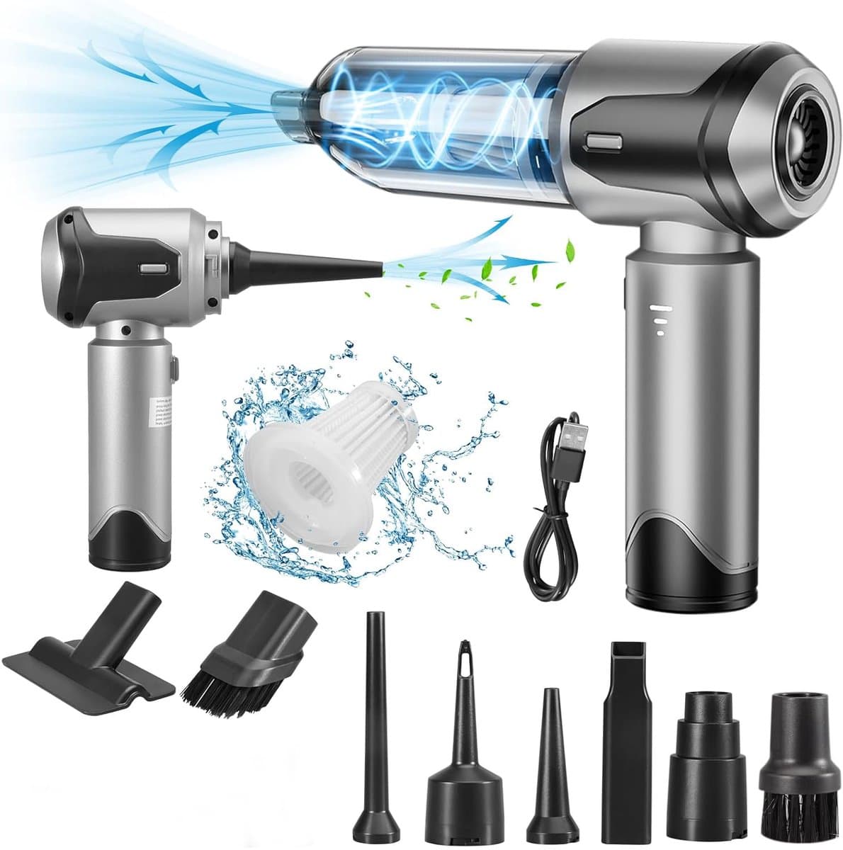 Stofzuiger - Handstofzuiger - Stofzuiger Draadloos - Handstofzuiger Auto - Handstofzuiger Oplaadbaar - Krachtige 22000 Pa - Lichtgewicht Mini-Stofzuiger - Oplaadbare Draagbare Stofzuiger - Voor Auto, Huis, Keuken En Kantoor — afbeelding 1