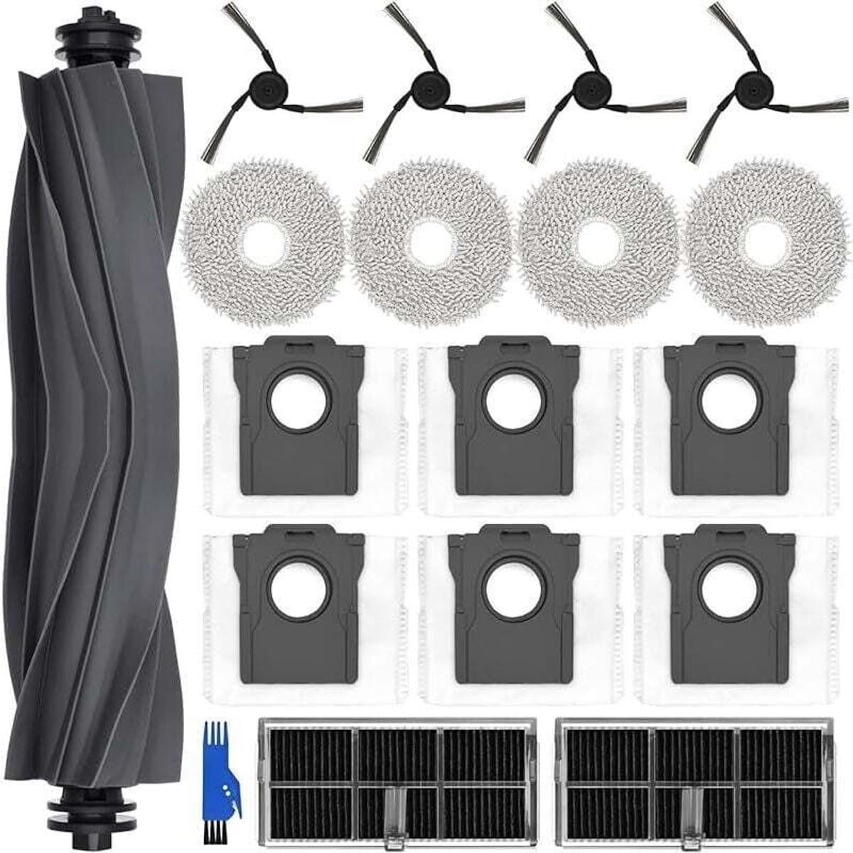 Accessoirekit Geschikt voor dreame X40 Ultra Complete / L40 Ultra, 4 dweilpads, 6 stofzakken, 1 hoofdborstel, 4 zijborstels — afbeelding 1