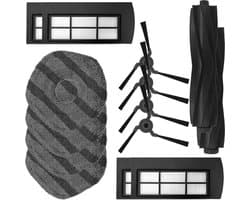 4x Mop pad, 4x Filter, 4x Zijborstel, 2x Hoofdborstel set geschikt voor Eufy X9 Pro