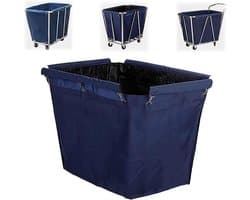 Wasmandzak - Vervangende zak - Wassen organiseren - Waterdicht Oxford - 400 liter capaciteit - Blauw Bruin