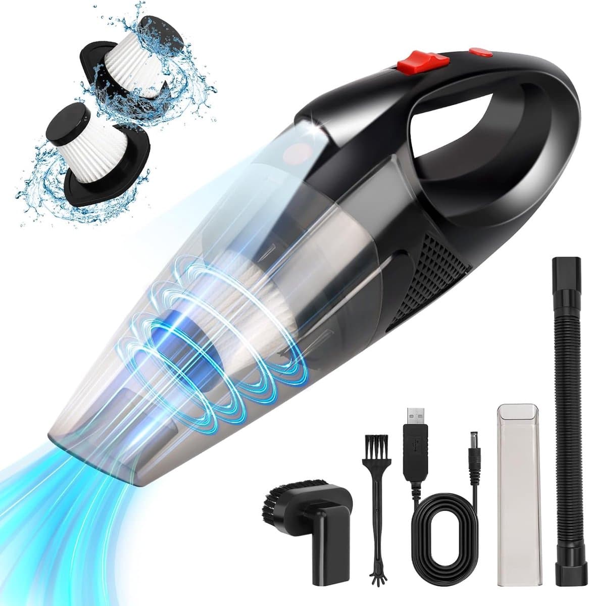 Lexium Kruimeldief snoerloos – Kruimeldief met steel – Nat&Droog – Handstofzuiger – Extreme zuigkracht – Kruimeldief snoerloos – Kruimelzuiger – Jouw ultieme schoonmaakpartner – Kruimelzuiger – Autostofzuiger – Handstofzuiger - Draadloos — afbeelding 1
