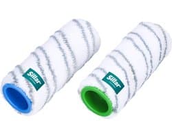 Sillar, 2 x rollers, geschikt voor elektrische mop Karcher FC7, FC3, FC5, van microvezel, vervangende rollen voor Karcher 2.055-007.0, 2.055-006.0, herbruikbaar